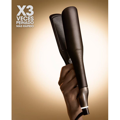 Plancha de pelo con placas anchas ghd chronos max negra