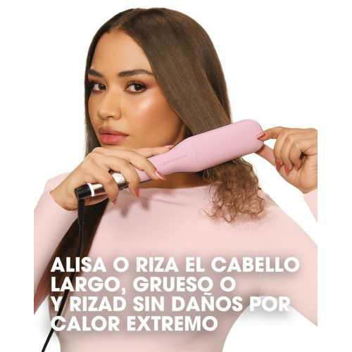 Plancha de pelo de placas anchas ghd chronos max nuestra Pink