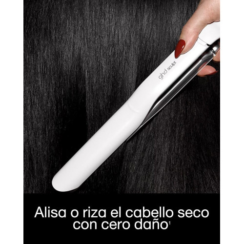 Plancha de pelo interactiva ghd sculpt blanca