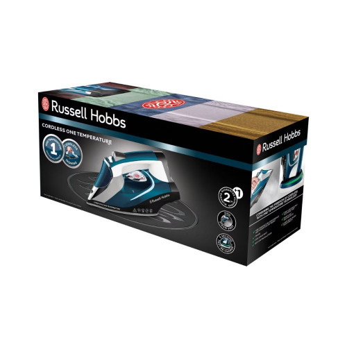 Plancha de vapor Russell Hobbs Cordless One Temperature inalámbrica Azul