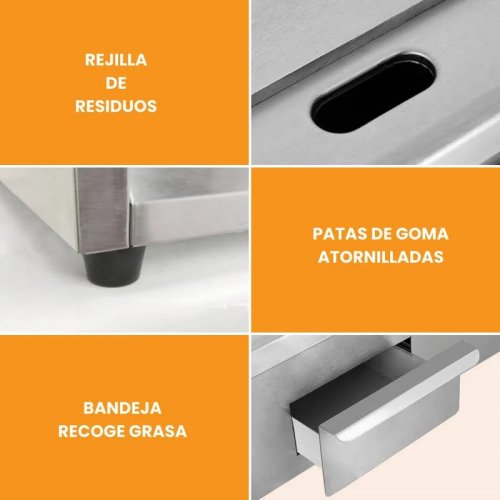 Plancha Eléctrica Profesional para Cocinar 55x35cm