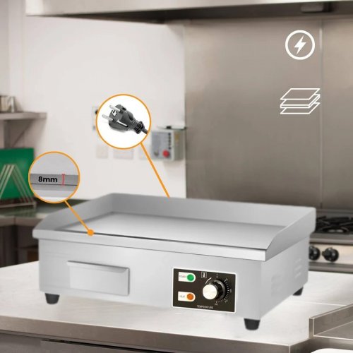 Plancha Eléctrica Profesional para Cocinar 55x35cm