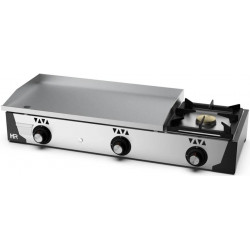 Plancha Gas Acero Rectificado + Fogón Serie 100 plc8100rtf