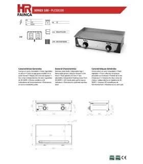 Plancha industrial 800 eléctrica palastro 6MM