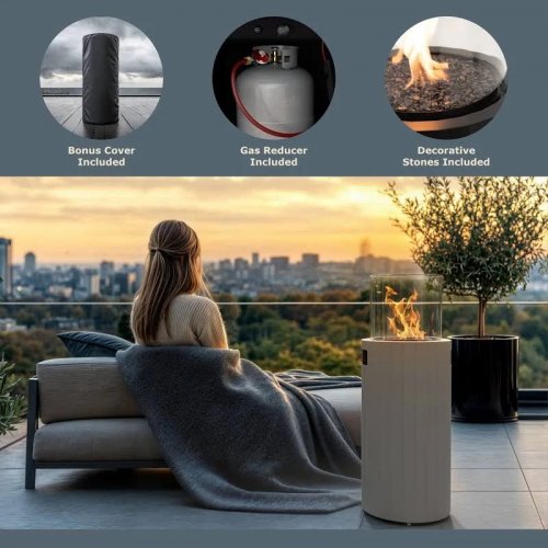 Planika Chimenea de gas BINO GRIS