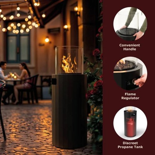 Planika Chimenea de gas exterior Bino