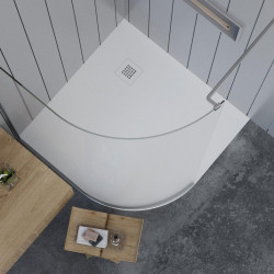 Plato de ducha de resina RATIO 1/4C 70cm blanco