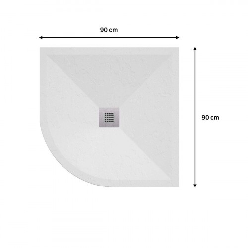 Plato de ducha Play Curva 90x90 cm blanco