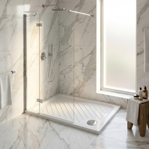 Plato de ducha rectangular cerámico antideslizante 70x120 cm - Gemma 2 | Dolomite