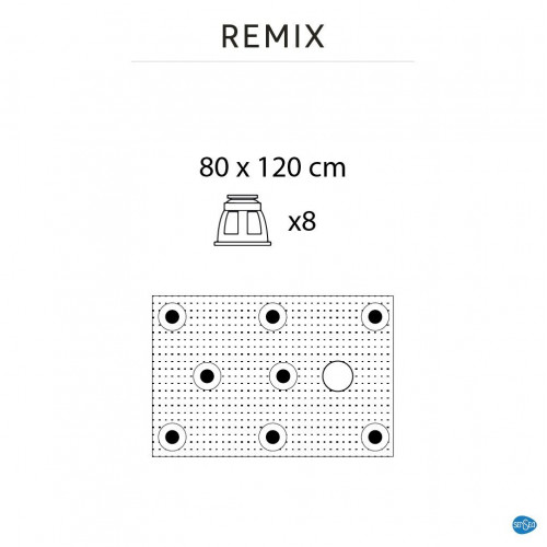 Plato de ducha Remix 120x80 blanco