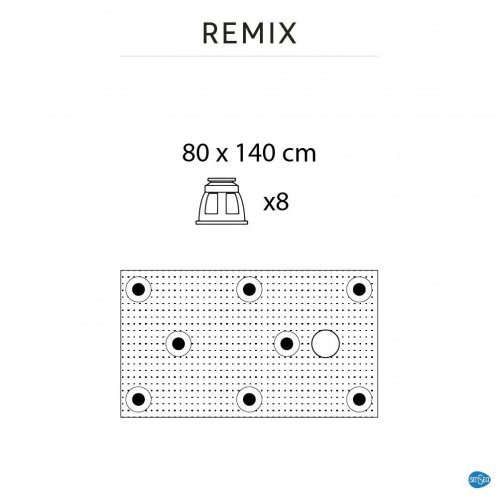 Plato de ducha Remix 140x80 cm blanco