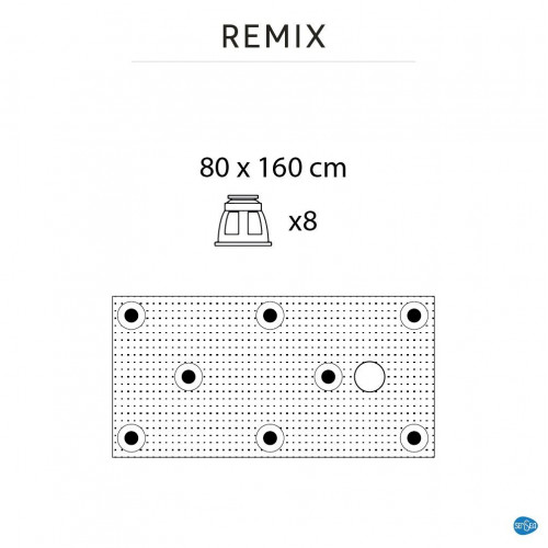 Plato de ducha Remix 160x80 cm blanco