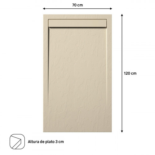 Plato de ducha Suit 120x70 cm crema