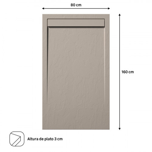 Plato de ducha Suit 160x80 cm arena