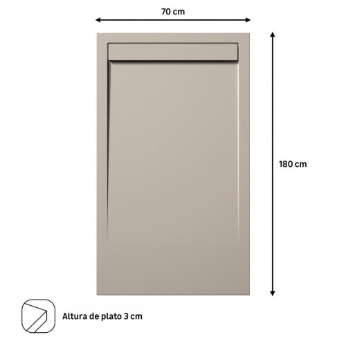 Plato de ducha Suit 180x70 cm arena