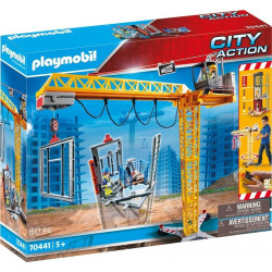 Playmobil City Action - RC construction crane with building section (70441)