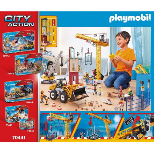 Playmobil City Action - RC construction crane with building section (70441)