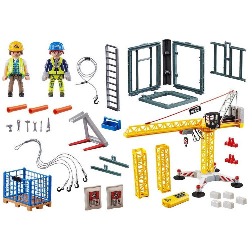 Playmobil City Action - RC construction crane with building section (70441)