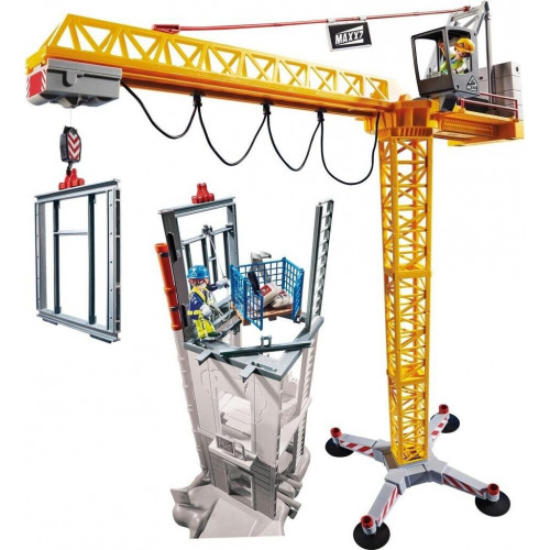 Playmobil City Action - RC construction crane with building section (70441)