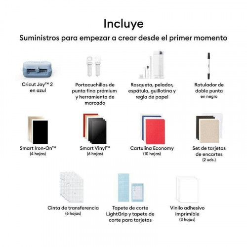 Plotter de corte Cricut Joy 2 Azul Pack Essential portátil Bluetooth
