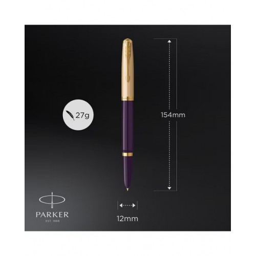 Pluma Parker 51 Premium Ciruela y Dorado GT