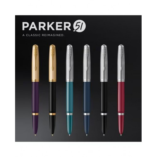 Pluma Parker 51 Premium Ciruela y Dorado GT