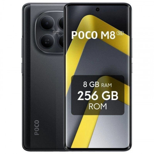 POCO M8 Negro 5G - 256GB - 8GB - AMOLED 120Hz 5G Dual SIM Carga Rápida 45W NFC IP65 HyperOS 2
