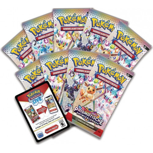 Pokémon Karmesin & Purpur Prismatische Entwicklungen Top Top-Trainer-Box (DE)