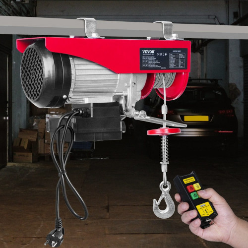 Polipasto eléctrico,Capacidad elevación SucceBuy 2200 lbs,1600W 220V,Winche cable de acero con control remoto inalámbrico,Altura elevación 40 pies