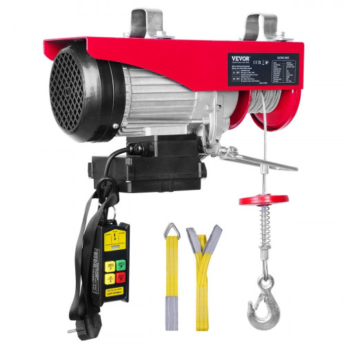 Polipasto eléctrico,Capacidad elevación SucceBuy 2200 lbs,1600W 220V,Winche cable de acero con control remoto inalámbrico,Altura elevación 40 pies