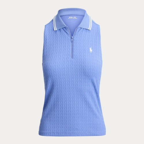 Polo de Mujer Sin Mangas Con Cremallera Ralph Lauren Azul porcelana