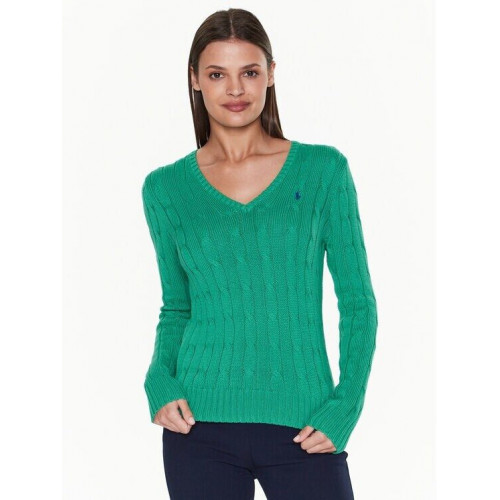 Polo Ralph Lauren Cable-Knit Cotton V-Neck Sweater (638617)