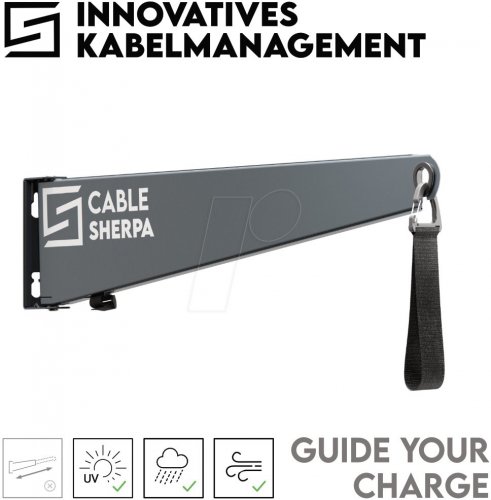 Portacables para cable de carga, exterior, antracita