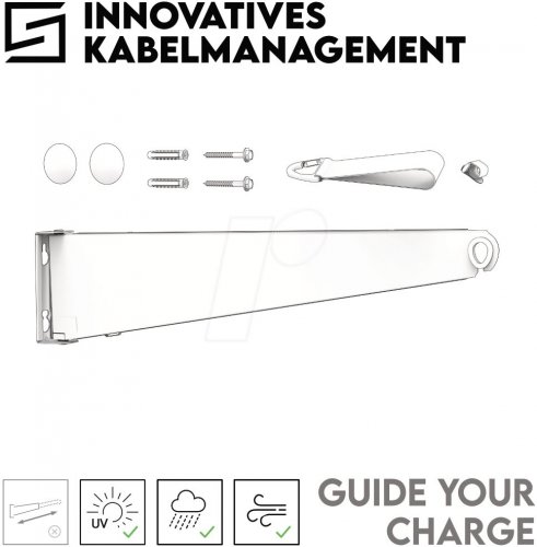 Portacables para cable de carga, exterior, antracita