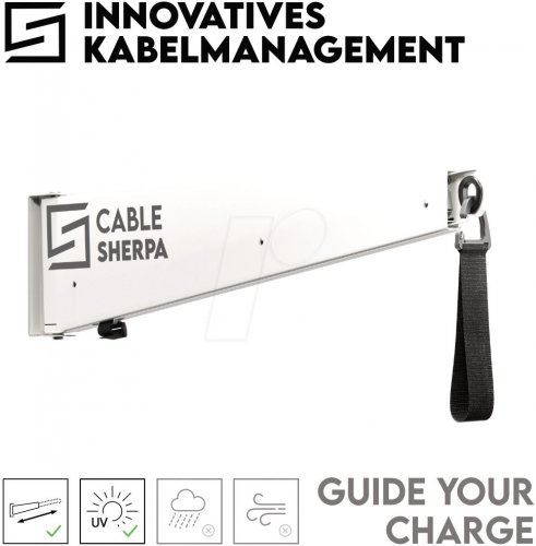 Portacables para cable de carga, extraíble, indoor, blanc
