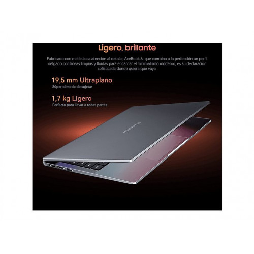 Portátil - BLACKVIEW AceBook 6 (Con una pegatina de teclado en español), 15,6 