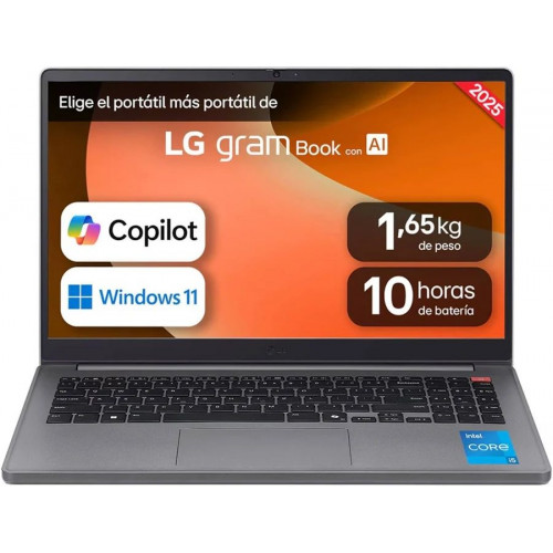 Portatil LG Gram Book 15U50T-G.AA56B Intel Core i5-1334U/ 16GB/ 512GB