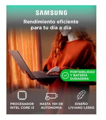 Portatil Samsung Galaxy Book 4 Core I3-1315U hasta 4.5GHZ/ 8GB/ 256GB SSD/ 15.6