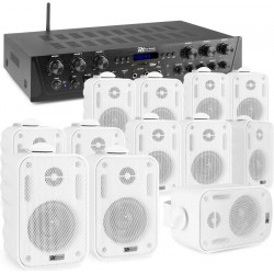 Power Dynamics Pack Sistema de sonido con amplificador PV260BT de 6 zonas con Bluetooth