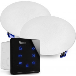 Power Dynamics Powerline A50BSet Conjunto amplificador para empotrar en pared con 2 altavoces de techo