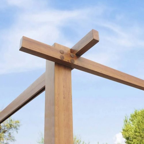 PRIMEYARD Pérgola, 3x3m, techo de toldo, champán - (400101)