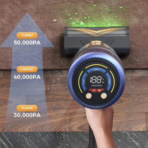 Proscenic P15 Cordless Vacuum Cleaner | 55kPa Suction, 70min Runtime