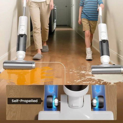 proscenic proscenic F10 Ultra 3 en 1 Aspiradora Inalámbrica Húmeda y Seca,60 min de Tiempo de Ejecución,Tanque de Agua Doble de 1.3L,Panta