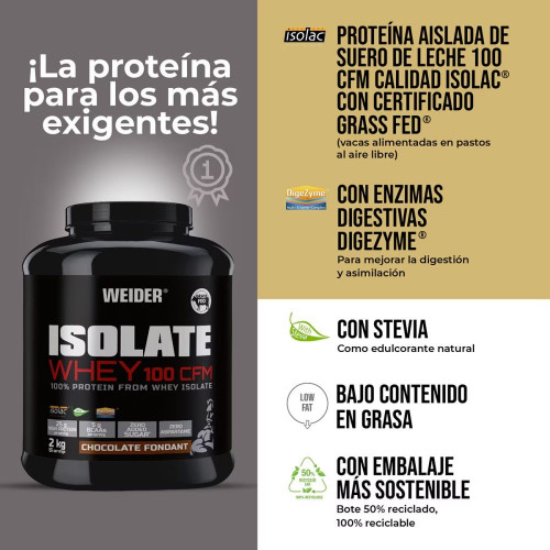 Proteína Isolate Whey 100 CFM 2 kg Chocolate fondant Weider