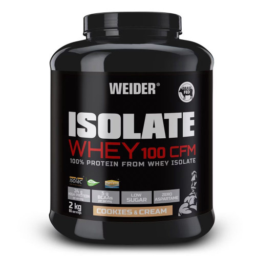 Proteína Isolate Whey 100 CFM 2 kg Cookies & Cream Weider