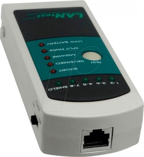 Prueba LAN por comprobador de cables