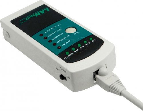 Prueba LAN por comprobador de cables