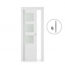 Puerta corredera de madera acristalada Recife