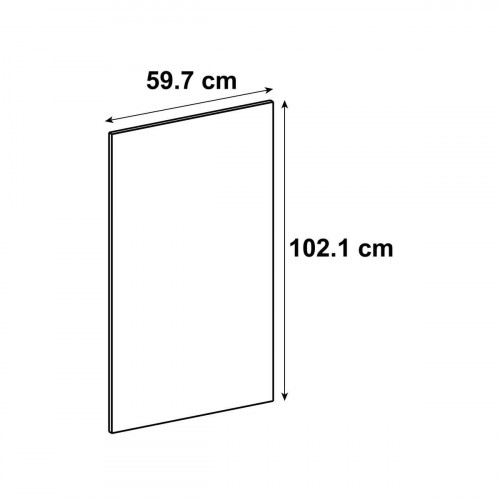 Puerta de cocina vitrina Samara Negro H 102.4 x L 60 cm