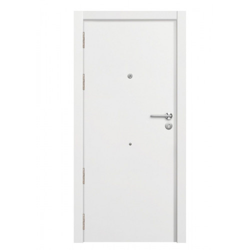 Puerta de entrada blindada serie 3P liso sapelly / interior liso blanco apertura derecha 205x86cm